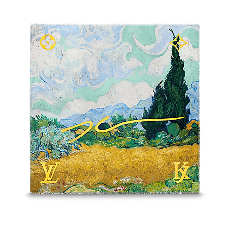 Louis Vuitton x Jeff Koons Keepall Bandouliere Vincent Van Gogh Masters 50  Lavender Multicolor