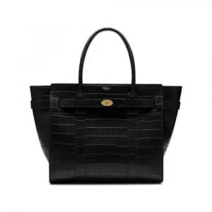 black croc mulberry bayswater