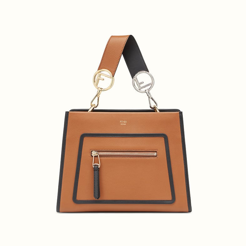 Runaway leather handbag Fendi Camel in Leather - 40481895