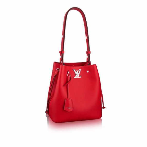 Louis Vuitton Prune Leather Lockme Bucket Bag - Yoogi's Closet