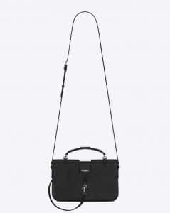 Saint Laurent Black Leather Charlotte Medium Messenger Bag