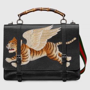 black gucci tiger bag