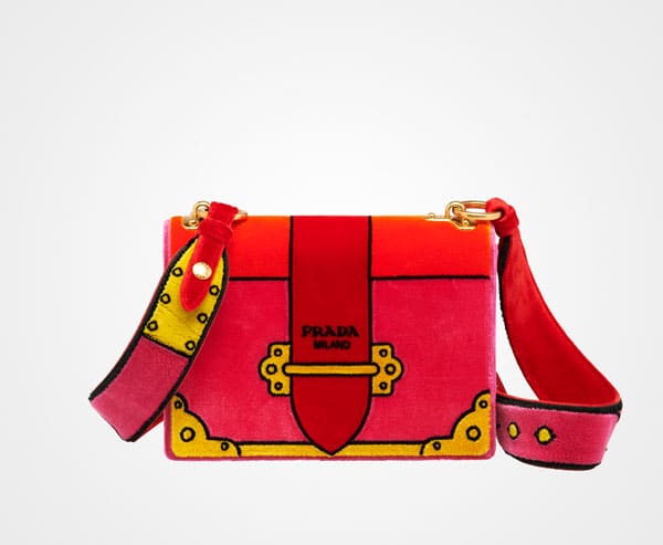 Leather handbag Prada Red in Leather - 28588814