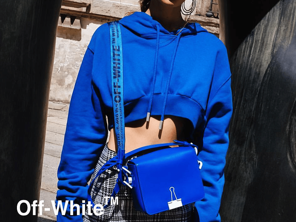 Blue Off White Binder Clip Crossbody – Designer Revival