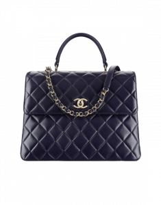 Chanel Navy Blue Trendy CC Large Top Handle Bag