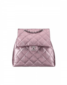 Chanel Pink Iridescent Calfskin Backpack Bag
