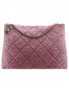 Chanel Pink Knit Pluto Glitter Large Shopping Bag