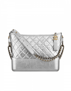 Chanel Silver Gabrielle Hobo Bag