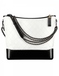 Chanel White/Black Gabrielle Large Hobo Bag