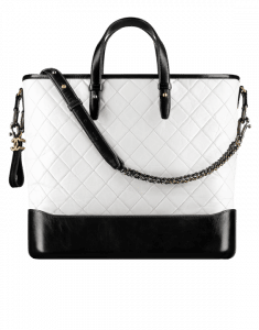 Chanel White/Black Gabrielle Large Shopping Bag