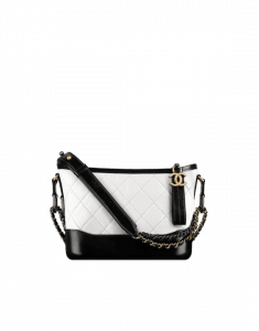 Chanel White/Black Gabrielle Small Hobo Bag