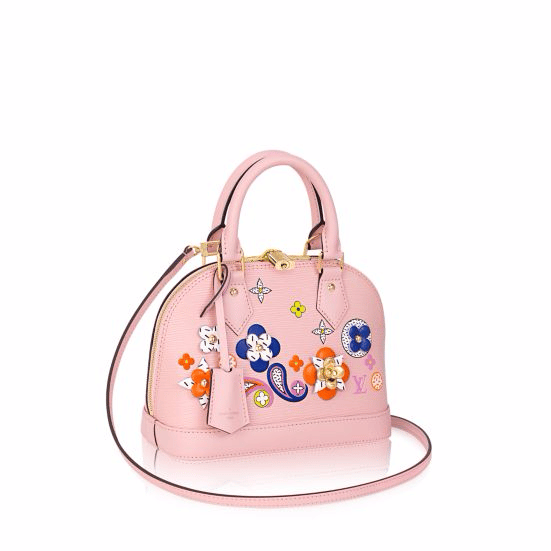 Louis Vuitton Alma Epi Blooming Flowers BB Rose Ballerine Multicolor in  Leather with Gold-tone - US