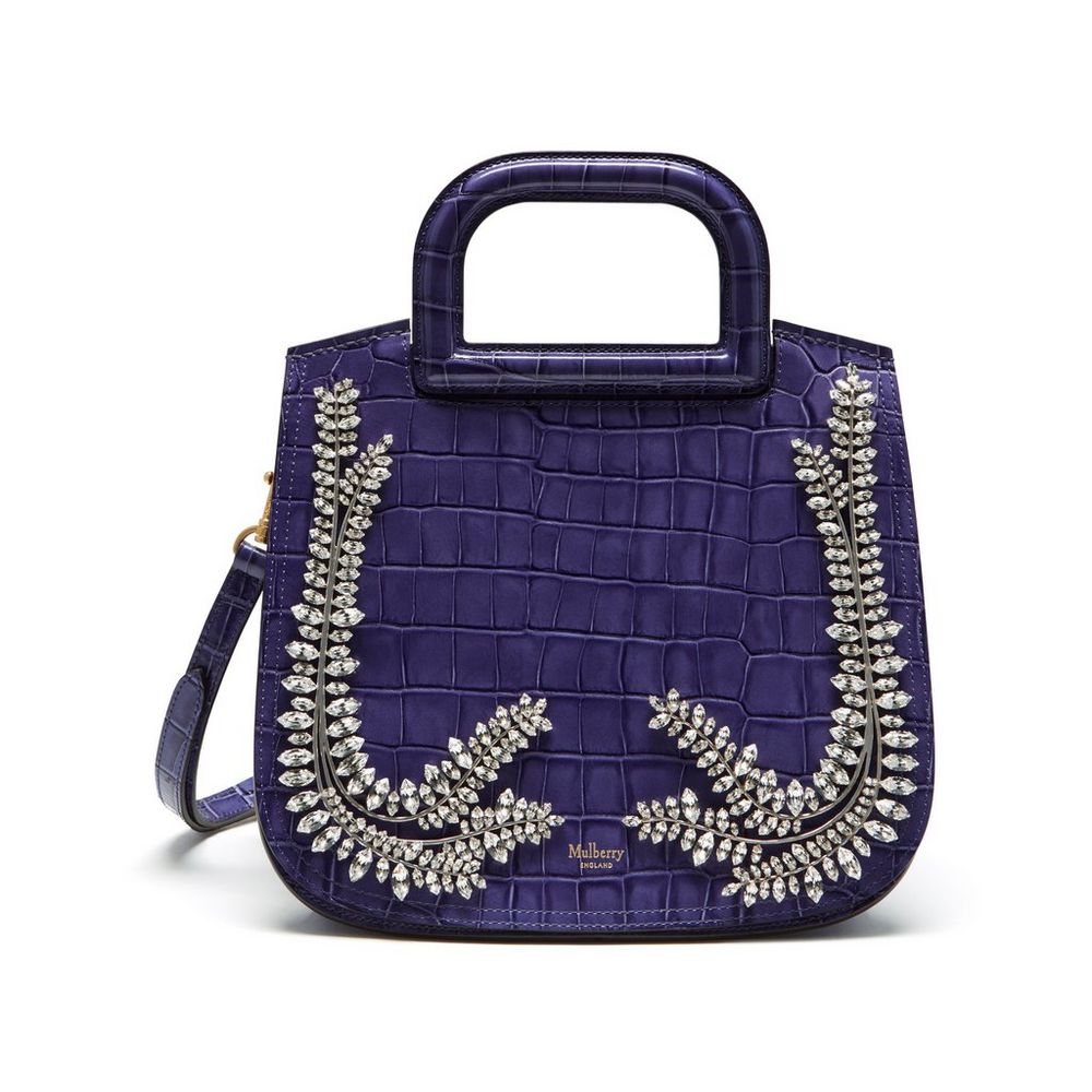 Mulberry Lily Grained Leather Shoulder Bag In Violet | ModeSens