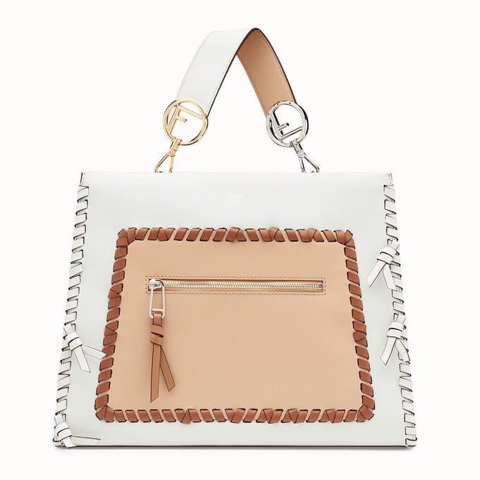 Fendi Runaway Leather & FF Raffia Shoulder Bag | Bags, Shoulder bag, Fendi  bags