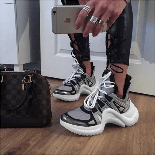 Jaden Smith in Louis Vuitton Archlight women s sneaker at the 2018