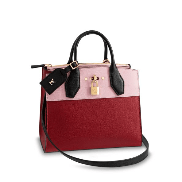 Louis Vuitton Cruise 2016 City Steamer PM Tote Tricolor Pink/Black