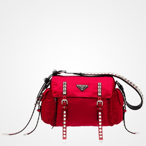 Prada Nylon Flower Shoulder Bag in Black / Red – Nitryl