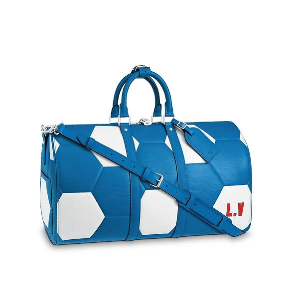 Louis Vuitton Gray and Red 2018 World Cup Limited Edition Keepall