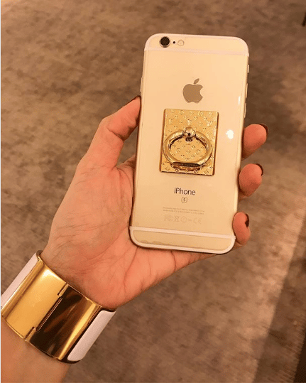 LOUIS VUITTON Nanogram Phone Ring Holder Gold 979295