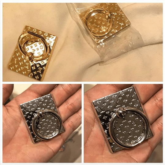 Louis Vuitton Nanogram Phone Ring Holder - Gold Keychains