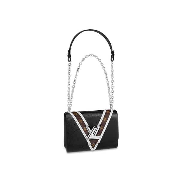 Louis Vuitton - Twist MM Monogram Flower Epi Leather Noir