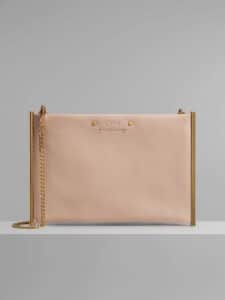 Chloe Cement Pink Roy Mini Clutch Bag