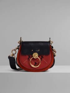 Chloe Earthy Red Embroidered Small Tess Bag