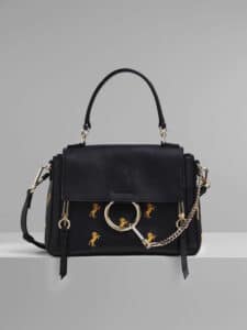 Chloe Full Blue Horse Embroidered Small Faye Day Bag