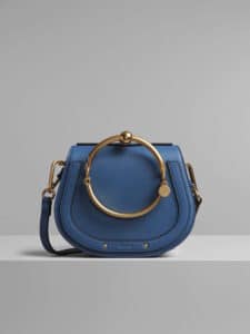 Chloe Vinyl Blue Small Nile Bracelet Bag