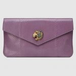 Gucci Lavender Python Rajah Clutch Bag