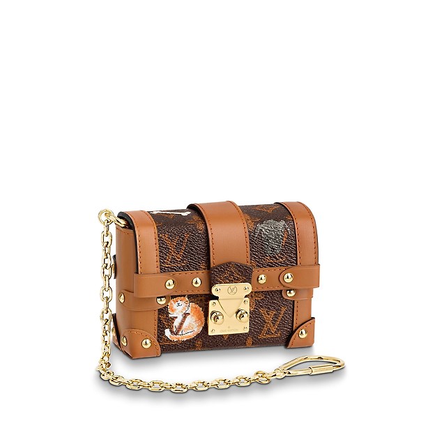 Louis Vuitton, Bags, Louis Vuitton Catogram Petite Malle Trunk Cat Bag  Crossbody Lv Grace Coddington
