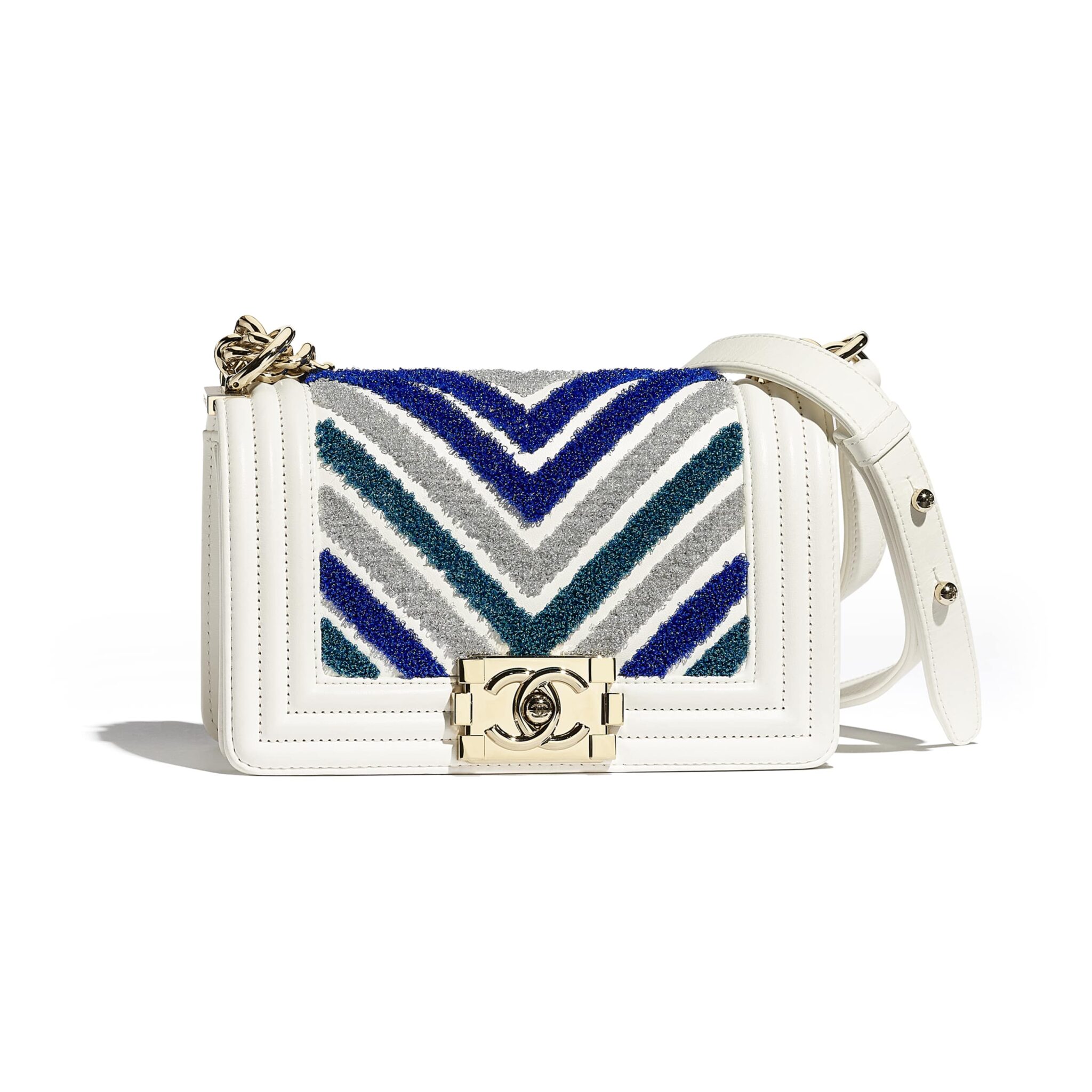 Chanel Pre-owned 2018-2019 CC Camera Crossbody Bag - White