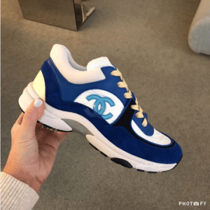 chanel royal blue sneakers