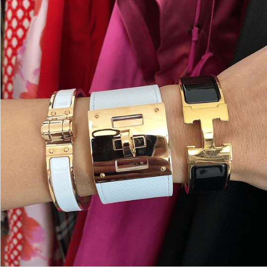 Louis Vuitton Silver Lockit Bracelet by Sophie Turner
