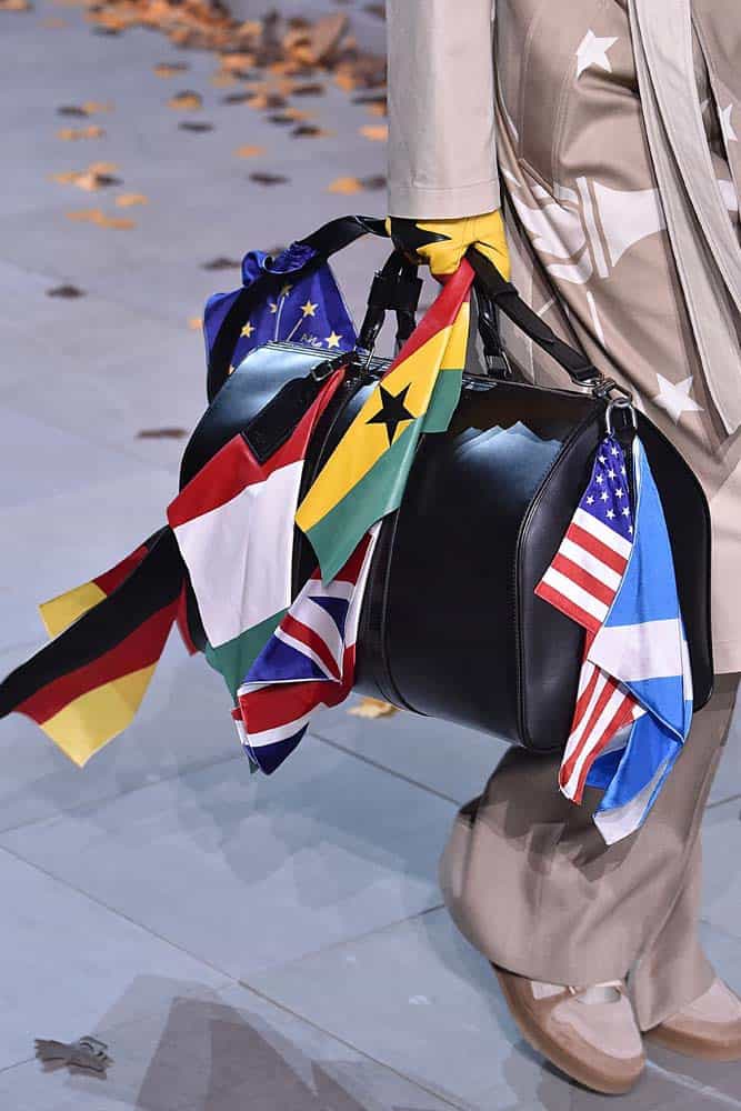 Louis Vuitton Virgil Abloh Black Calfskin Flag Keepall Bandoulière