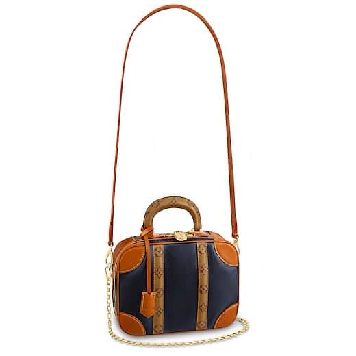 Luggage mini leather handbag Louis Vuitton Brown in Leather  31372294