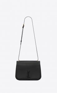 Saint Laurent Black Spontini Medium Satchel Bag