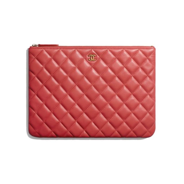 chanel red pouch