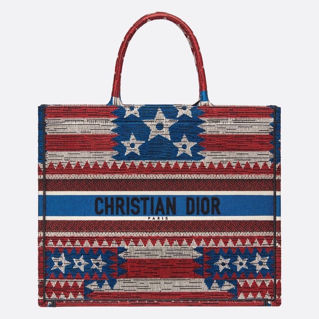 Dior American Flag Book Tote Bag 