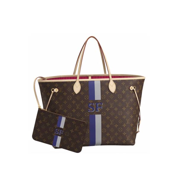 Louis Vuitton Neverfull Mm Damier Ebene Tote Bag Brown Leather ref