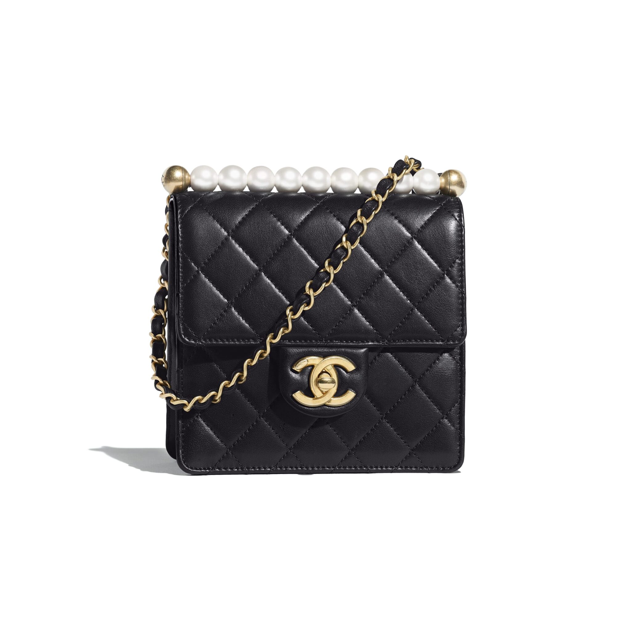 Chanel Mini Flap Pearl Crush Bag 22S Tweed BlackMulticolor in Tweed with  Goldtone  US