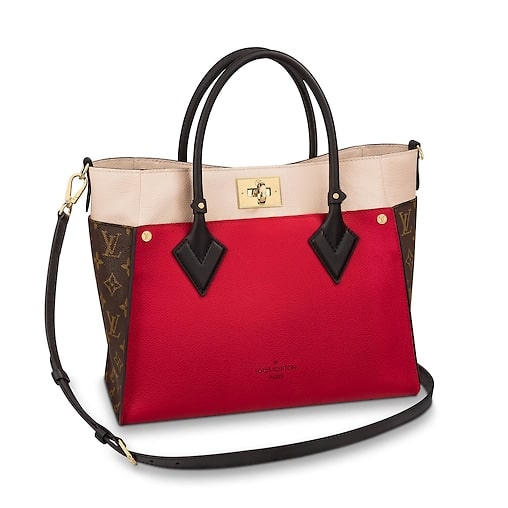 Pre-owned Louis Vuitton 2019 On My Side Tote Bag In Red