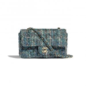 chanel multicolor tweed bag