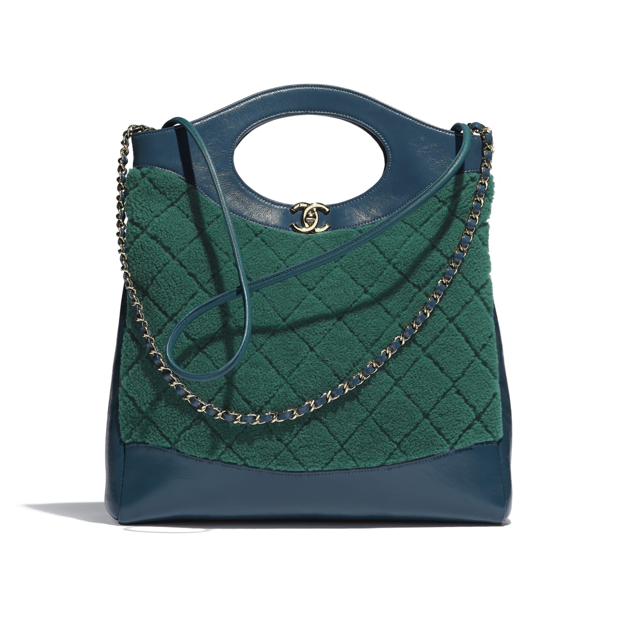 CHANEL, Bags, Chanel Small Shopping Bag Fallwinter 22324 Precollection  Green Multicolor