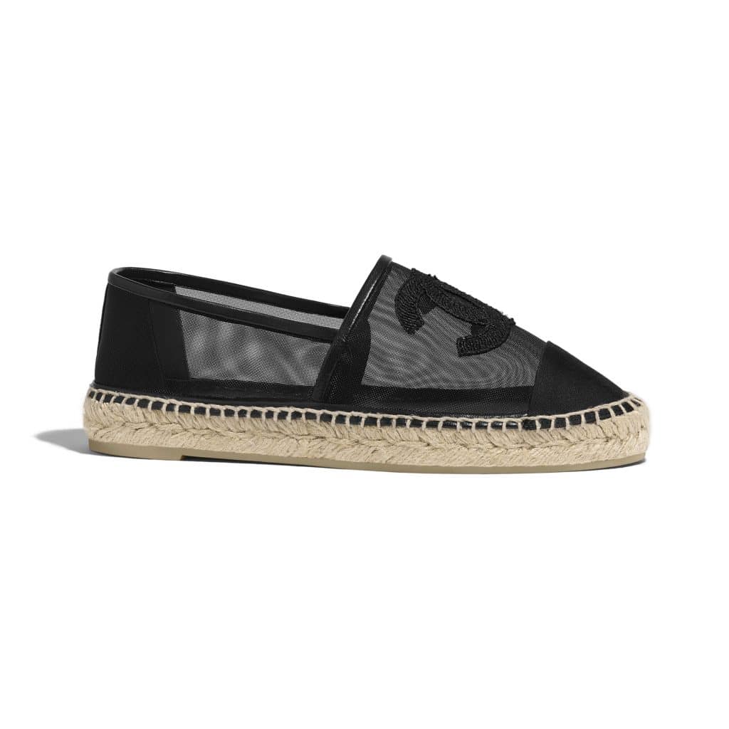 chanel-espadrilles-black-mesh 1 - Spotted Fashion