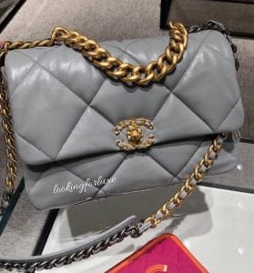 chanel bag grey color