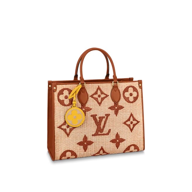 Monogram Reverse on The Go mm Book Tote Bag, Brown, One Size