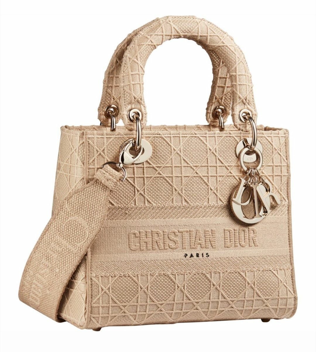 Christian Dior Miss Dior Lady Dior Top Handle Clutch 2023 Ss, Beige
