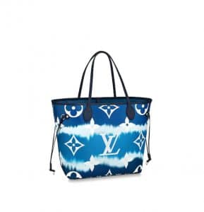 Louis Vuitton Neverfull MM collection Escale Azur summer 2020 Blue Cloth  ref.219731 - Joli Closet