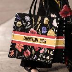 Dior Black Floral Embroidered Book Tote Bag - Cruise 2021